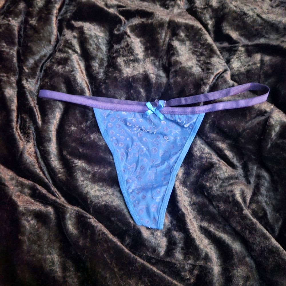 Lace Blue Gstring - Size M/L